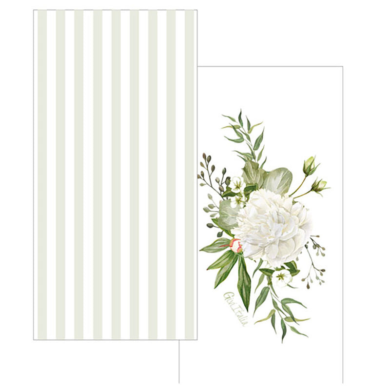 Tovaglioli in Carta Twin Floral White 33 x 33 cm - 16 pezzi