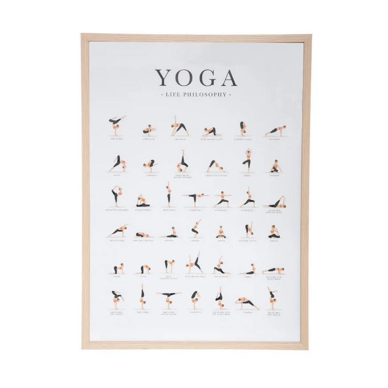 Stampa Yoga in Legno 52 x 72 cm