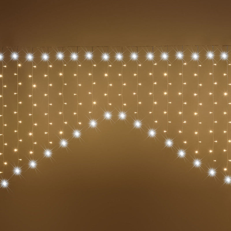 Cascata Luci 300 LED ad Arco 3,45 x 1,80 mt Bianco