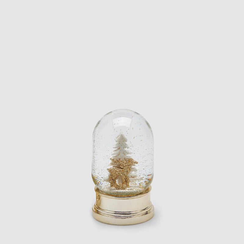 Fai La Neve con Renna Oro 10,5 x 6 cm