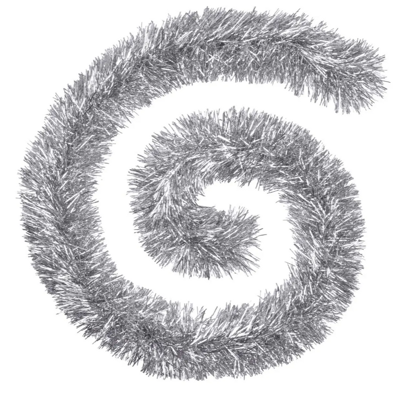 Festone in PVC Xmas 8 cm x 2 mt Argento