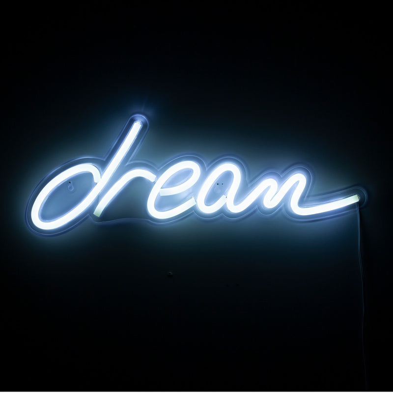 Scritta Luminosa DREAM Neon LED Blu 46 x 15 cm