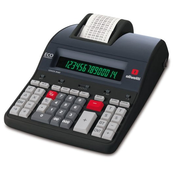 Calcolatrice Da Tavolo Scrivente Olivetti 914T Termica 14 Cifre