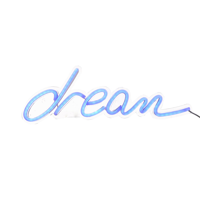 Scritta Luminosa DREAM Neon LED Blu 46 x 15 cm