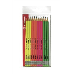 Matita Swano fluo con gommino set da 12 matite