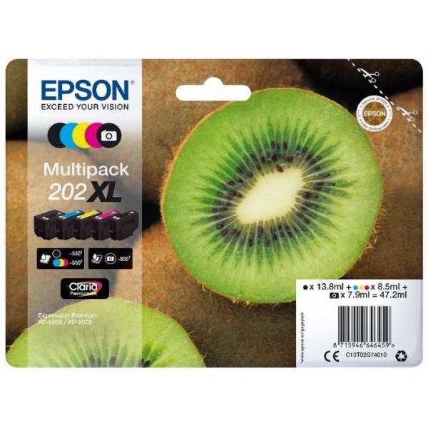 Multipack Cartuccia Originale Epson 202 XL - 5 pezzi