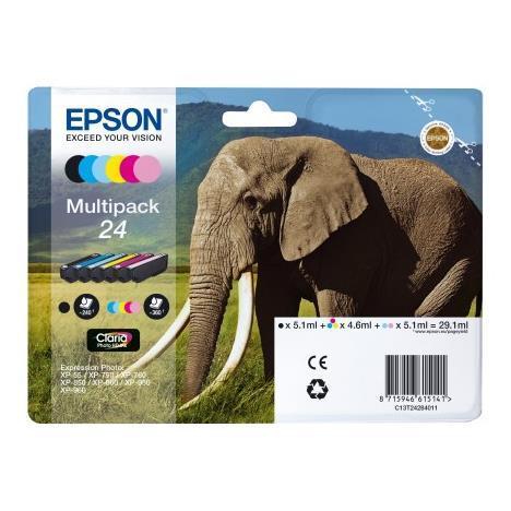 Multipack Cartucce Originali Epson 24 Nero + Colori - 6 pezzi