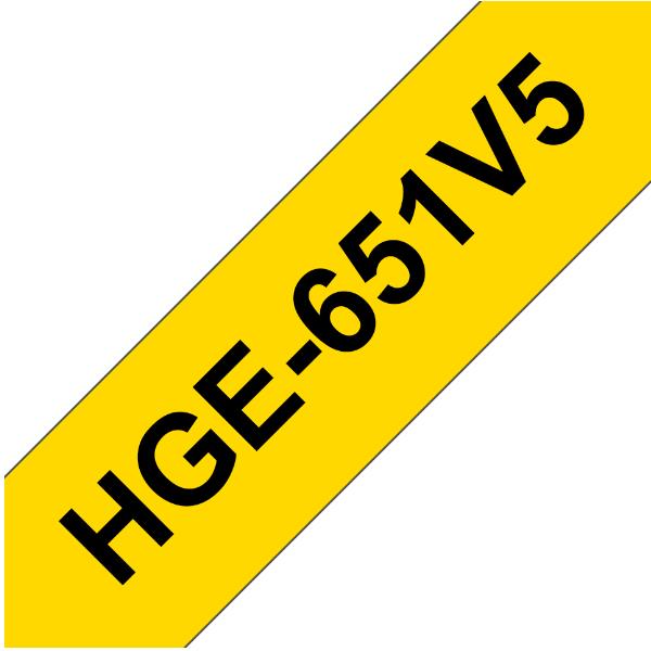 Nastro Hg Da 24mm Nero Giallo 5pz