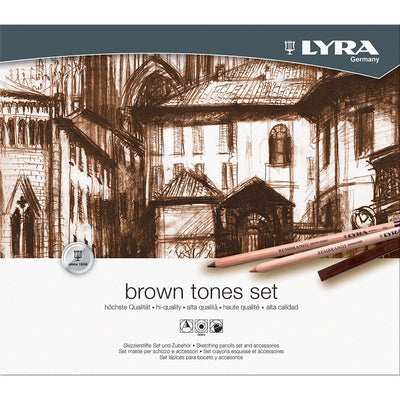 Cofanetto in Metallo Set Brown Tones Lyra - 25 pezzi
