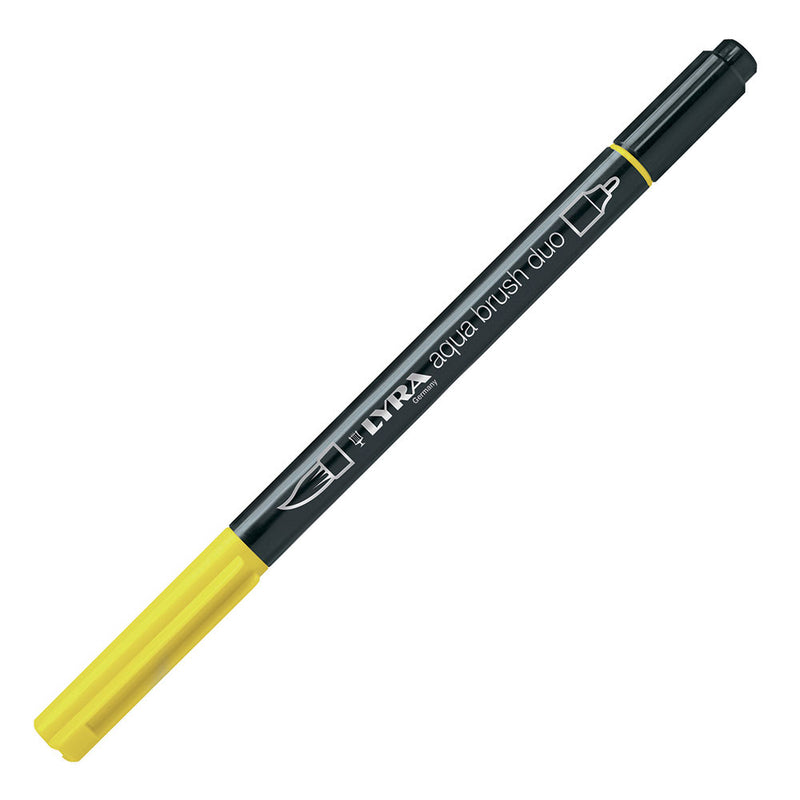 Pennarello Acqua Brush Duo Lyra con Doppia Punta Giallo di Cadmio Limone