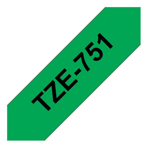 Nastro Tipo Tz 24mm Nero/verde