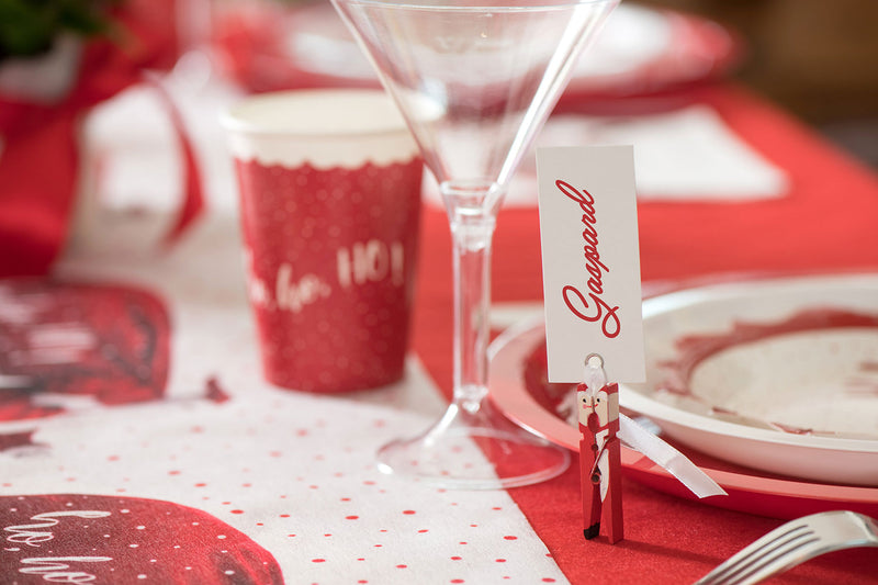 Tag in Carta Rosso con Gancio 3 x 7 x 16 cm - 12 pezzi