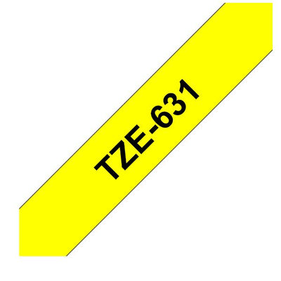 Nastro Brother 12Mm Tz-631 Nero/Giallo