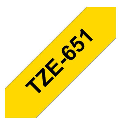 Nastro Tipo Tz 24mm Nero/giallo