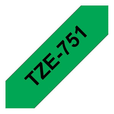 Nastro Tipo Tz 24mm Nero/verde