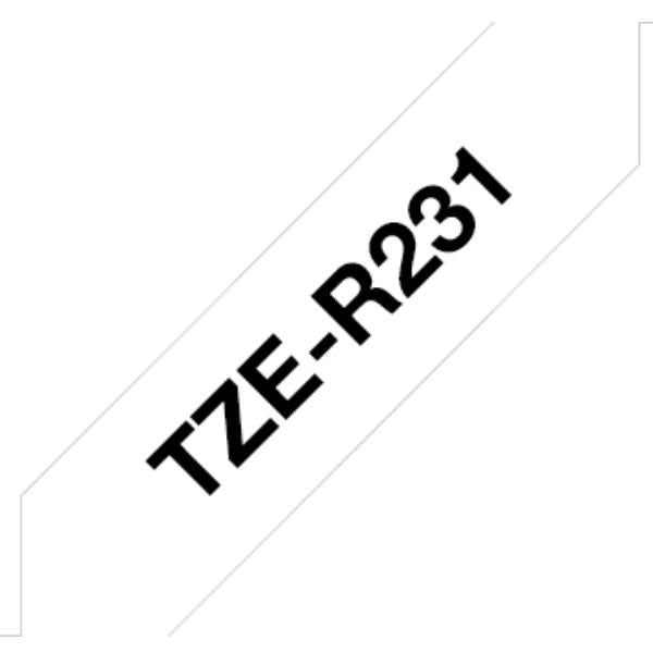 Nastro Tessuto 12mm Nero Su Bianco