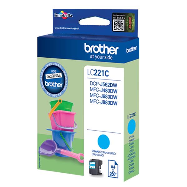 Cartuccia Originale Brother LC221 Ciano