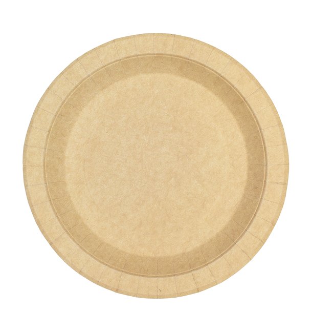 Piatti in Carta Riciclabile Kraft 23 cm - 50 pezzi