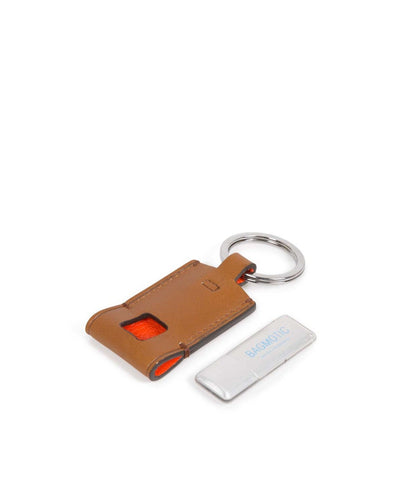 Portachiavi in Pelle Piquadro con Chiavetta USB da 16 GB