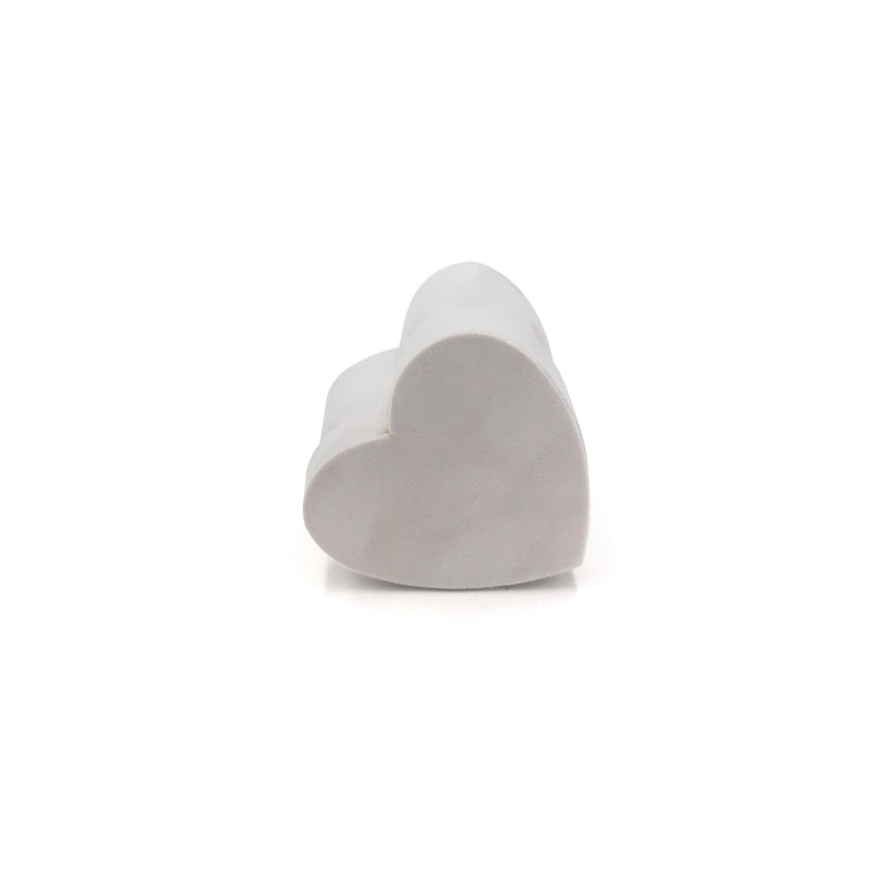 Scatola in velluto a cuore bianco
