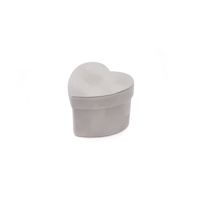 Scatola in velluto a cuore bianco